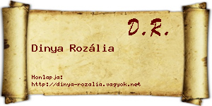 Dinya Rozália névjegykártya